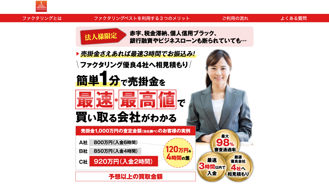ファクタリングベスト サービスイメージ