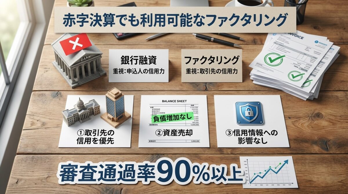 赤字決算でも利用可能なファクタリング