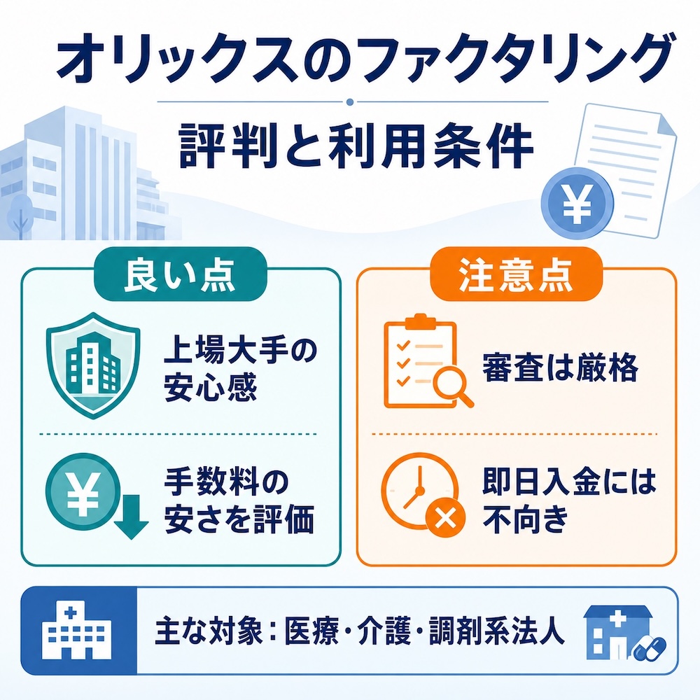 オリックスのファクタリング評判と利用条件