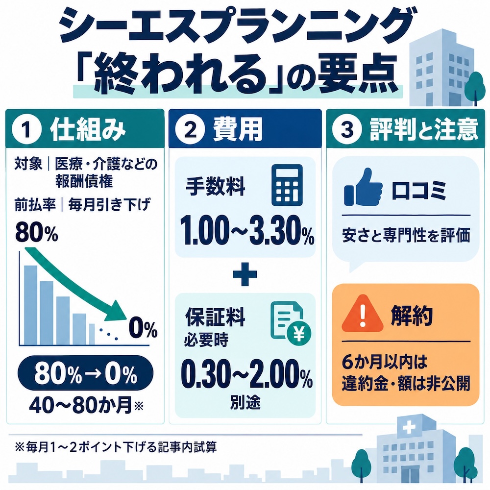 シーエスプランニング「終われる」の要点